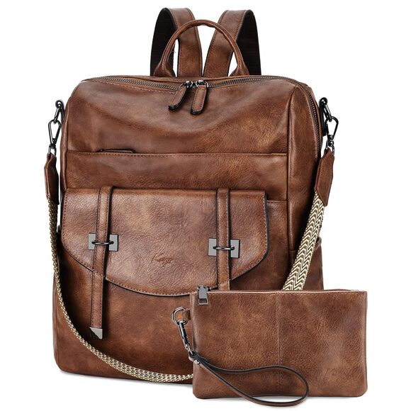 6259 Backpack Purse Set ,Vegan Leather Fashion Convertible Shoulder Bag main image 6